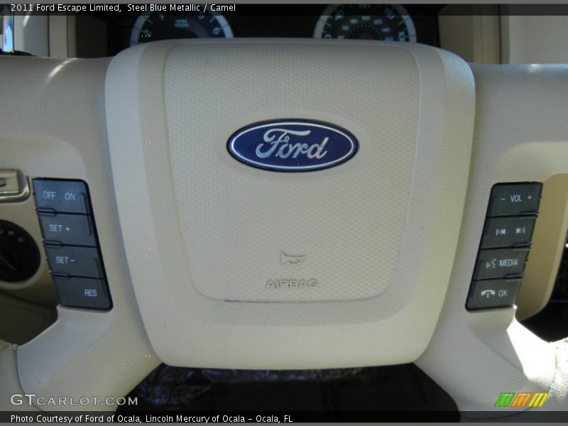 Steel Blue Metallic / Camel 2011 Ford Escape Limited
