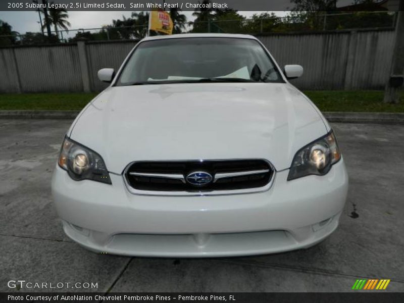Satin White Pearl / Charcoal Black 2005 Subaru Legacy 2.5i Limited Sedan