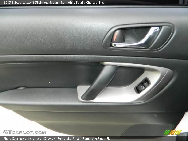 Satin White Pearl / Charcoal Black 2005 Subaru Legacy 2.5i Limited Sedan