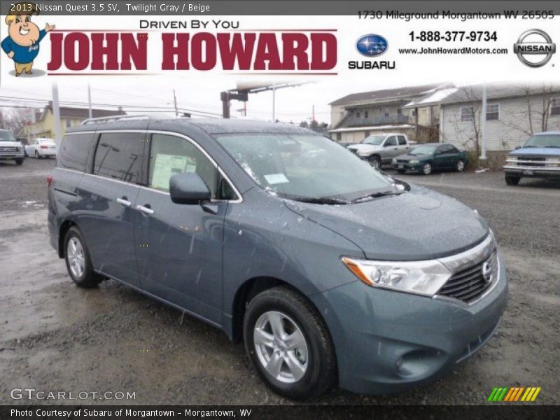 Twilight Gray / Beige 2013 Nissan Quest 3.5 SV