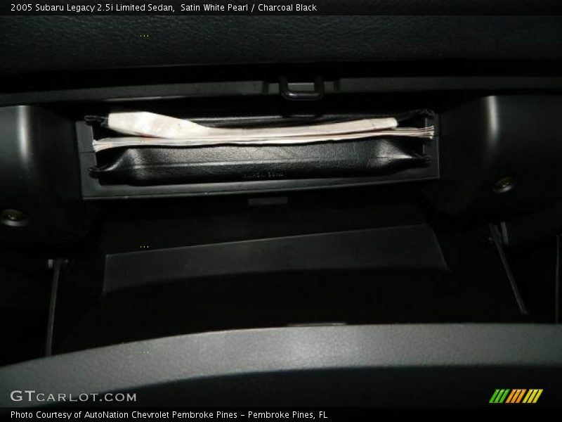 Satin White Pearl / Charcoal Black 2005 Subaru Legacy 2.5i Limited Sedan