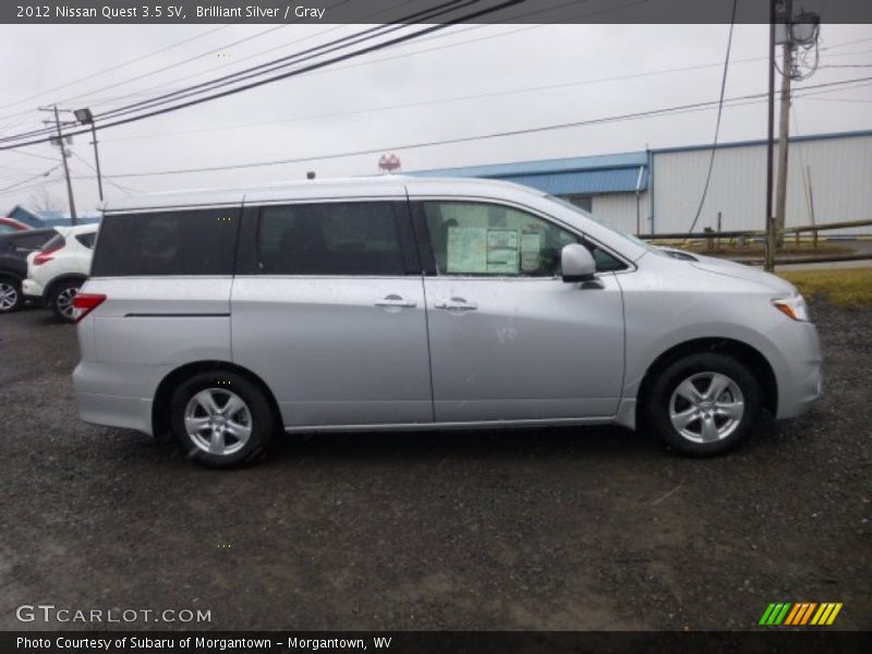 Brilliant Silver / Gray 2012 Nissan Quest 3.5 SV