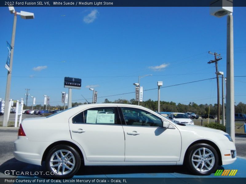 White Suede / Medium Light Stone 2012 Ford Fusion SEL V6