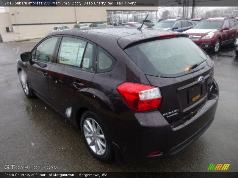 Deep Cherry Red Pearl / Ivory 2013 Subaru Impreza 2.0i Premium 5 Door