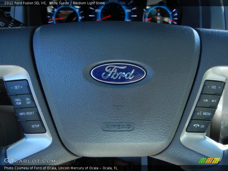 White Suede / Medium Light Stone 2012 Ford Fusion SEL V6