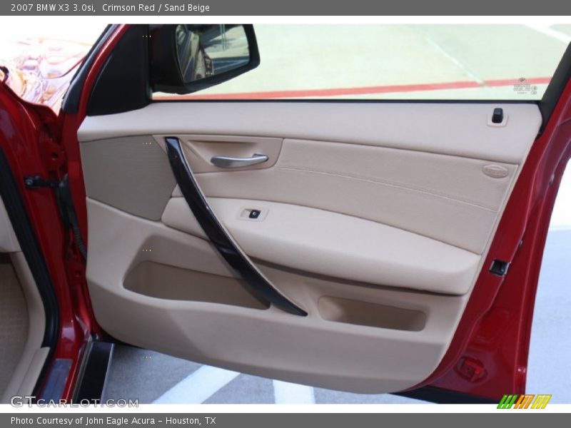 Crimson Red / Sand Beige 2007 BMW X3 3.0si