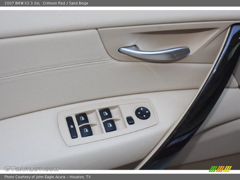 Crimson Red / Sand Beige 2007 BMW X3 3.0si
