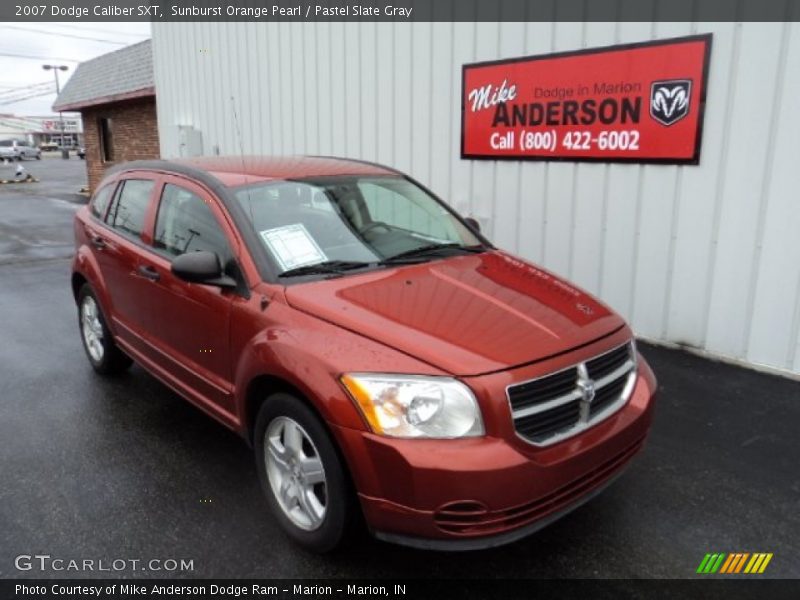 Sunburst Orange Pearl / Pastel Slate Gray 2007 Dodge Caliber SXT