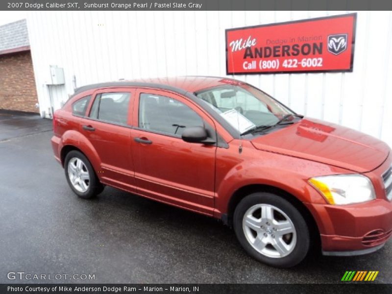 Sunburst Orange Pearl / Pastel Slate Gray 2007 Dodge Caliber SXT