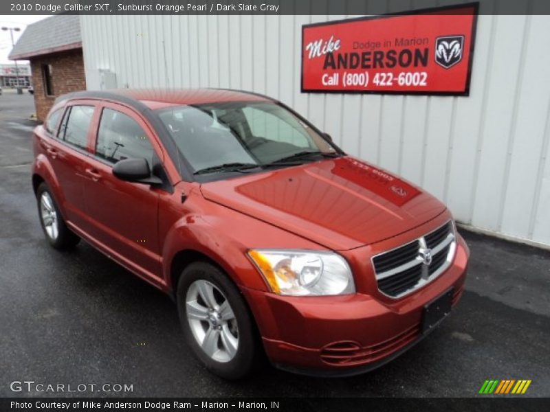 Sunburst Orange Pearl / Dark Slate Gray 2010 Dodge Caliber SXT