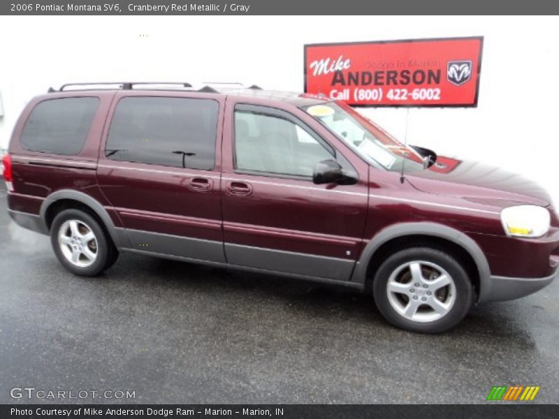 Cranberry Red Metallic / Gray 2006 Pontiac Montana SV6