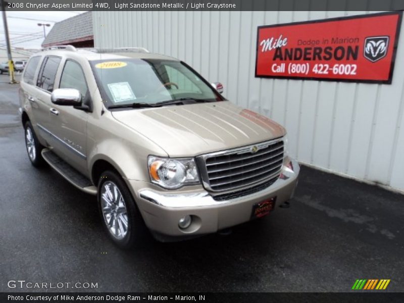 Light Sandstone Metallic / Light Graystone 2008 Chrysler Aspen Limited 4WD