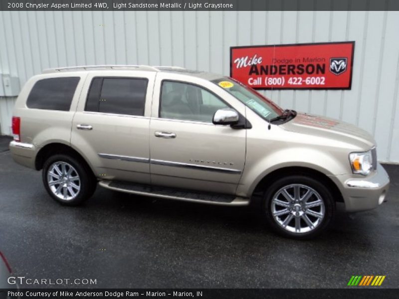 Light Sandstone Metallic / Light Graystone 2008 Chrysler Aspen Limited 4WD