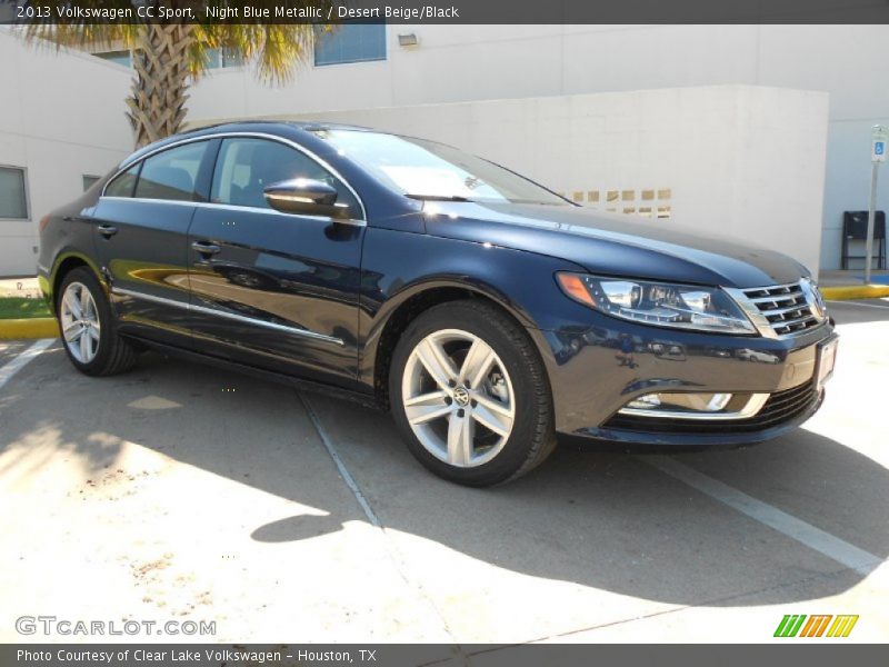 Night Blue Metallic / Desert Beige/Black 2013 Volkswagen CC Sport