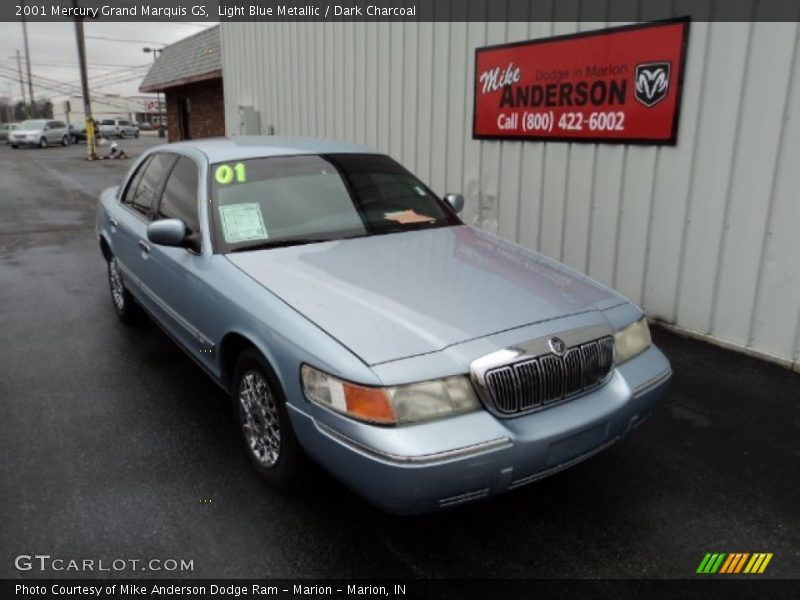 Light Blue Metallic / Dark Charcoal 2001 Mercury Grand Marquis GS