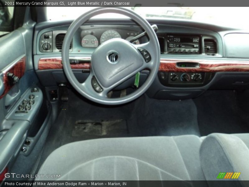Light Blue Metallic / Dark Charcoal 2001 Mercury Grand Marquis GS