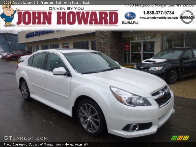 Satin White Pearl / Black 2013 Subaru Legacy 2.5i Premium