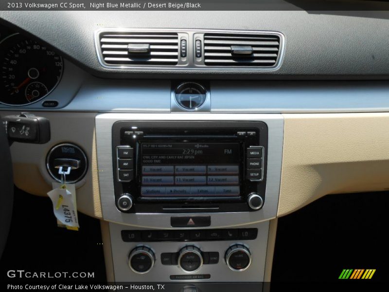 Night Blue Metallic / Desert Beige/Black 2013 Volkswagen CC Sport