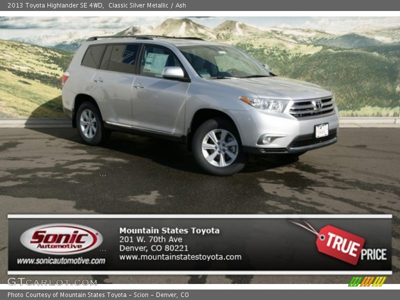 Classic Silver Metallic / Ash 2013 Toyota Highlander SE 4WD