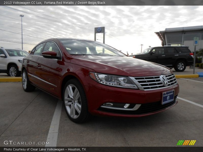 Fortana Red Metallic / Desert Beige/Black 2013 Volkswagen CC Lux