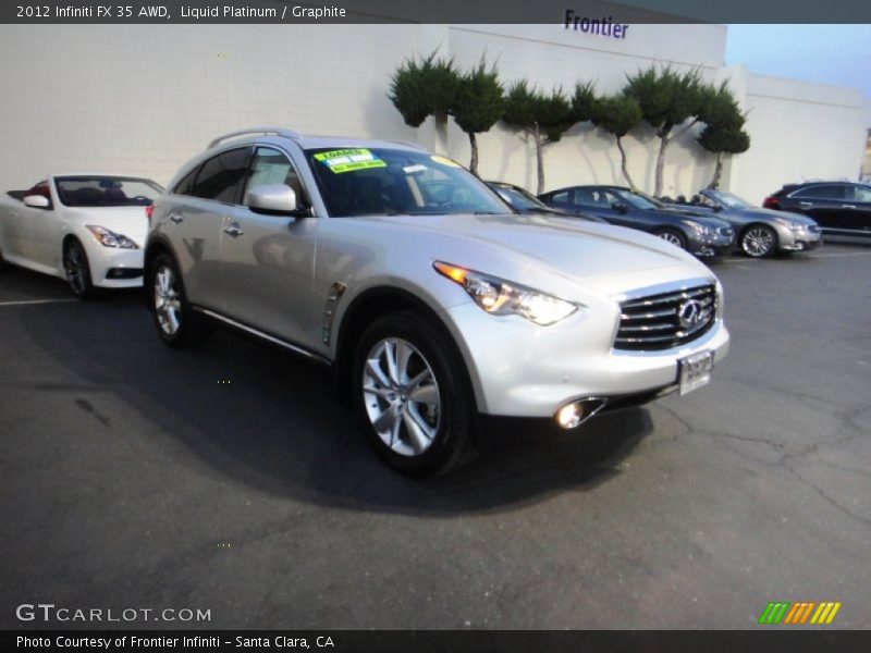 Liquid Platinum / Graphite 2012 Infiniti FX 35 AWD