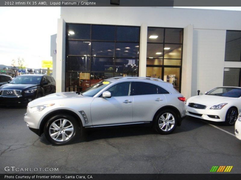 Liquid Platinum / Graphite 2012 Infiniti FX 35 AWD