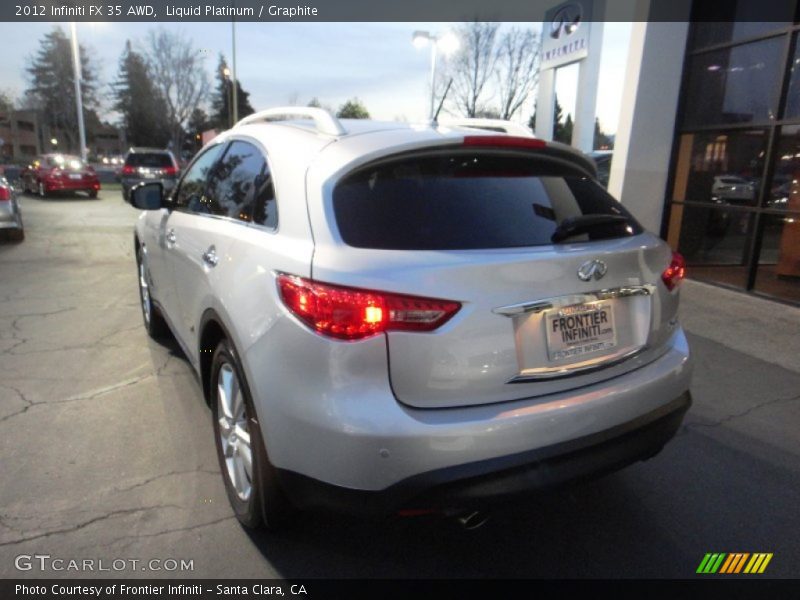 Liquid Platinum / Graphite 2012 Infiniti FX 35 AWD