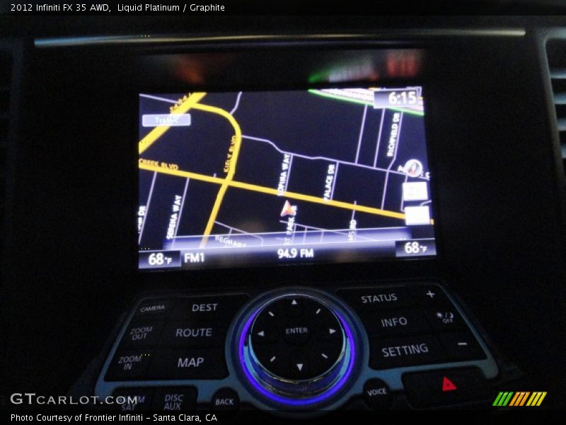 Navigation of 2012 FX 35 AWD