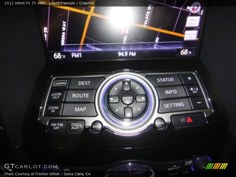 Controls of 2012 FX 35 AWD
