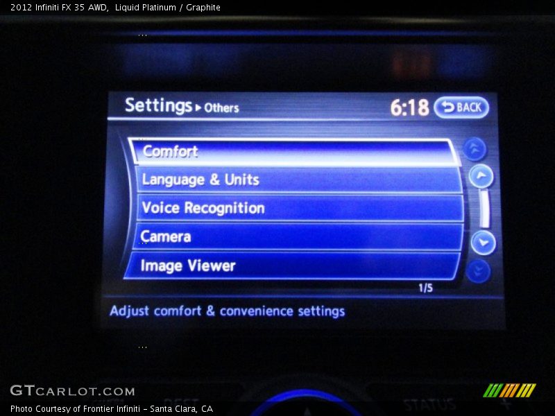 Liquid Platinum / Graphite 2012 Infiniti FX 35 AWD
