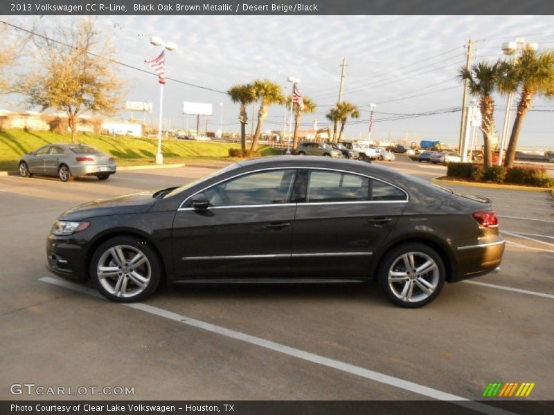 Black Oak Brown Metallic / Desert Beige/Black 2013 Volkswagen CC R-Line