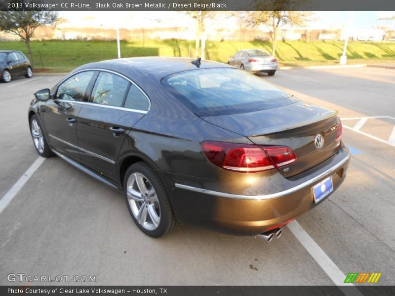 Black Oak Brown Metallic / Desert Beige/Black 2013 Volkswagen CC R-Line