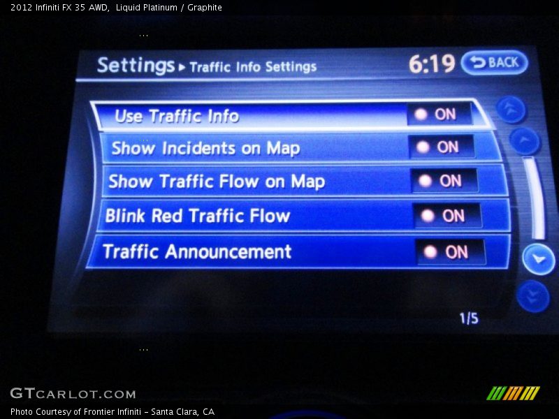 Liquid Platinum / Graphite 2012 Infiniti FX 35 AWD