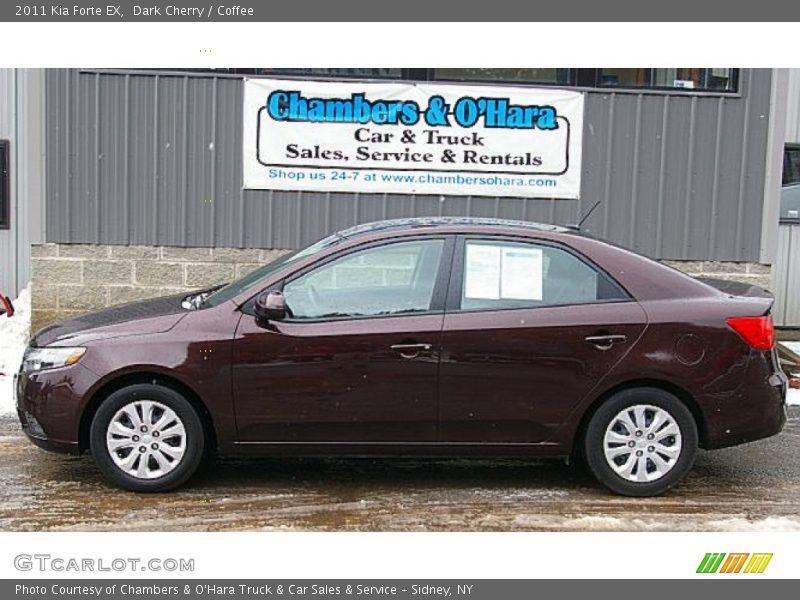 Dark Cherry / Coffee 2011 Kia Forte EX
