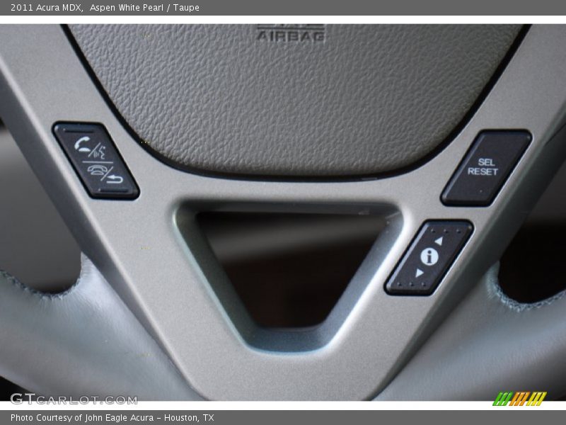 Aspen White Pearl / Taupe 2011 Acura MDX