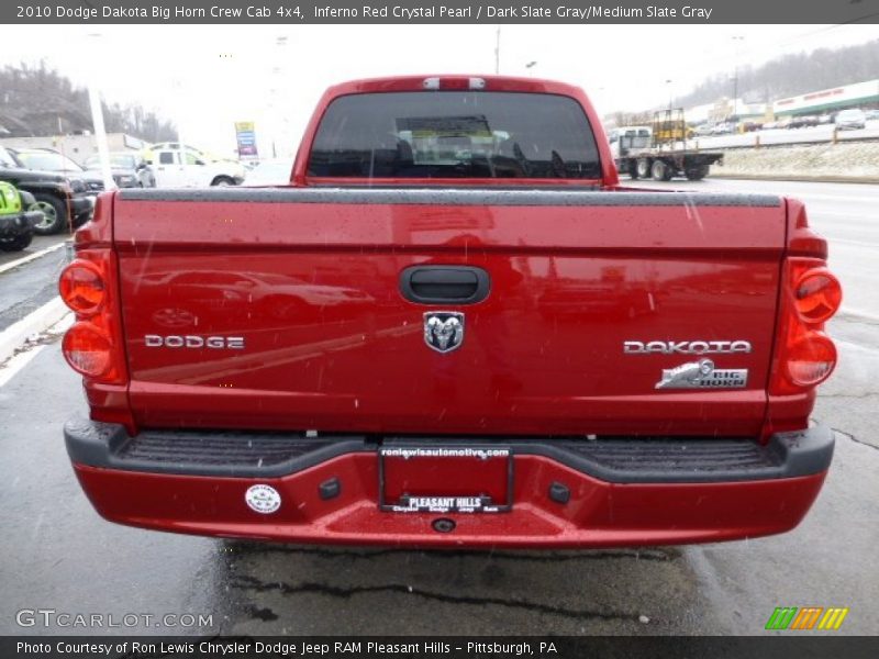 Inferno Red Crystal Pearl / Dark Slate Gray/Medium Slate Gray 2010 Dodge Dakota Big Horn Crew Cab 4x4