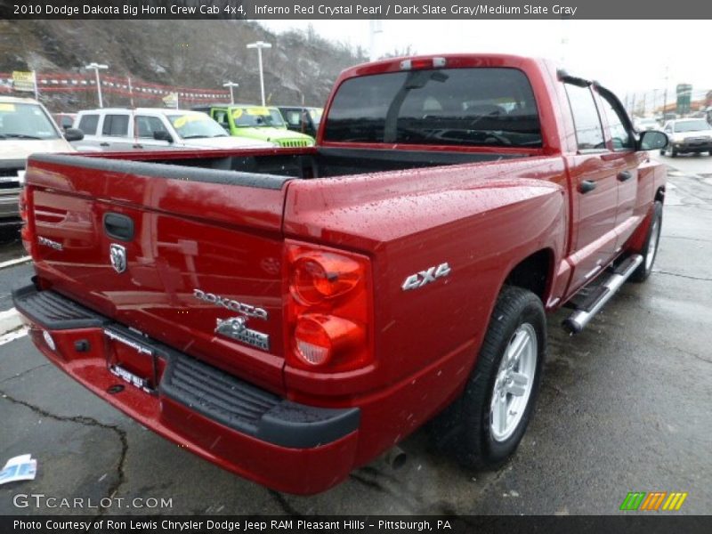 Inferno Red Crystal Pearl / Dark Slate Gray/Medium Slate Gray 2010 Dodge Dakota Big Horn Crew Cab 4x4