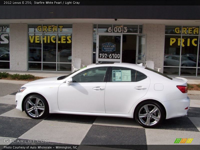 Starfire White Pearl / Light Gray 2012 Lexus IS 250