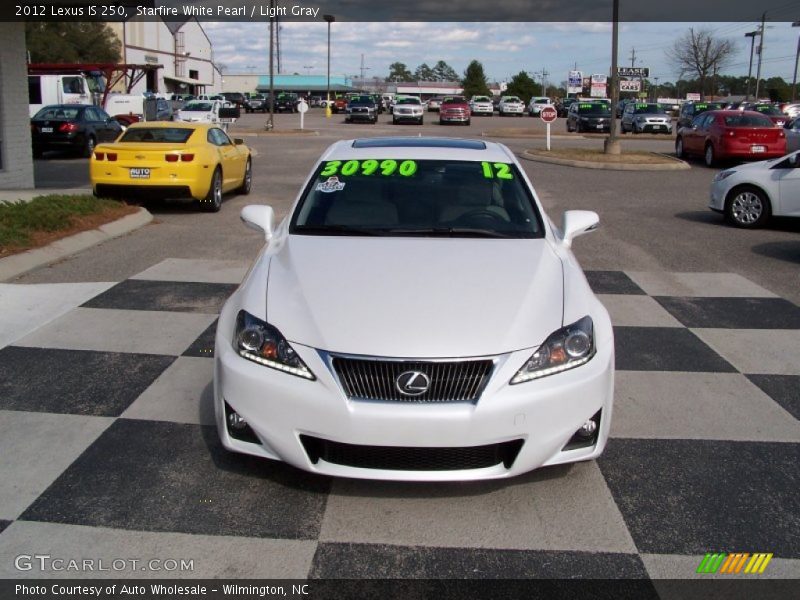 Starfire White Pearl / Light Gray 2012 Lexus IS 250