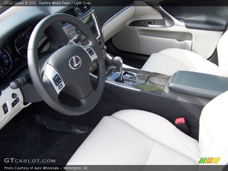 Starfire White Pearl / Light Gray 2012 Lexus IS 250