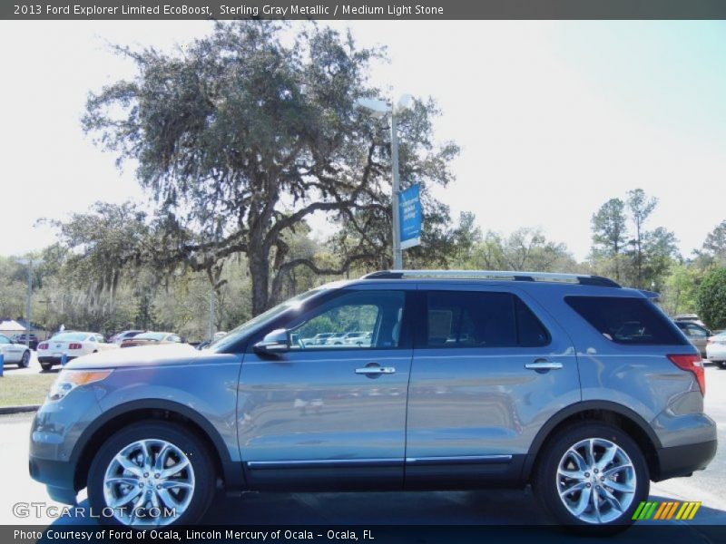 Sterling Gray Metallic / Medium Light Stone 2013 Ford Explorer Limited EcoBoost