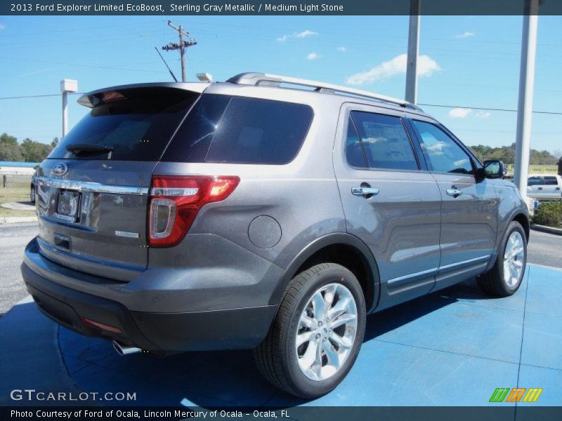 Sterling Gray Metallic / Medium Light Stone 2013 Ford Explorer Limited EcoBoost