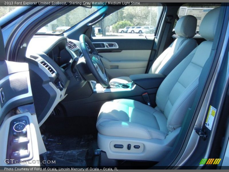 Sterling Gray Metallic / Medium Light Stone 2013 Ford Explorer Limited EcoBoost