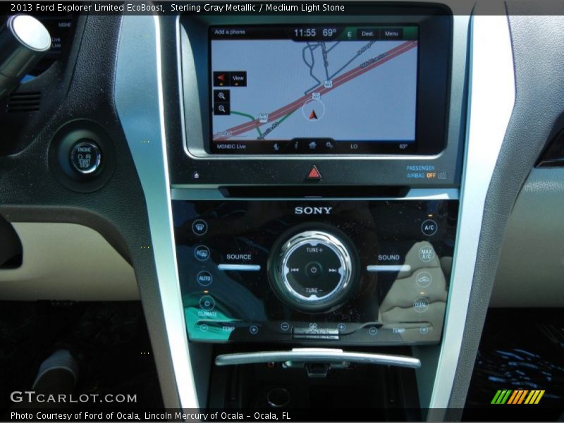 Sterling Gray Metallic / Medium Light Stone 2013 Ford Explorer Limited EcoBoost