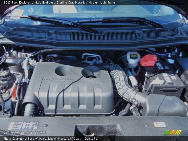 Sterling Gray Metallic / Medium Light Stone 2013 Ford Explorer Limited EcoBoost