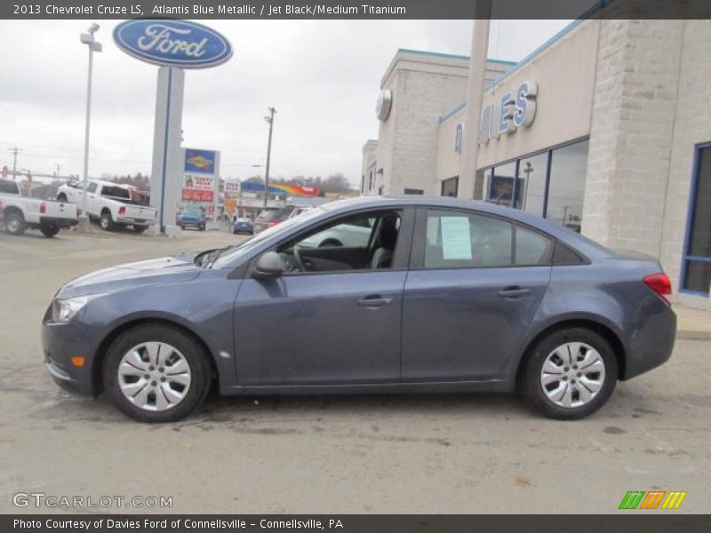 Atlantis Blue Metallic / Jet Black/Medium Titanium 2013 Chevrolet Cruze LS