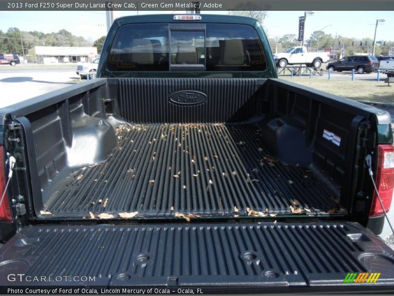 Green Gem Metallic / Adobe 2013 Ford F250 Super Duty Lariat Crew Cab
