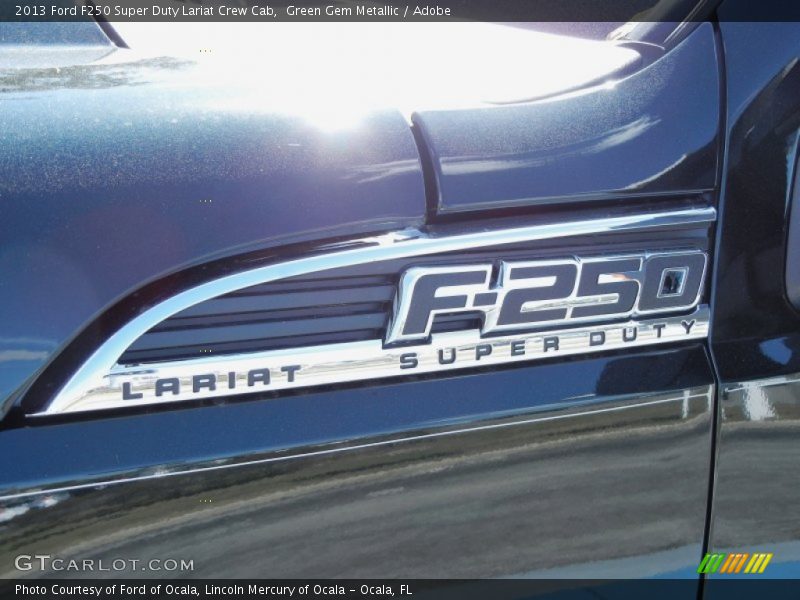 Green Gem Metallic / Adobe 2013 Ford F250 Super Duty Lariat Crew Cab
