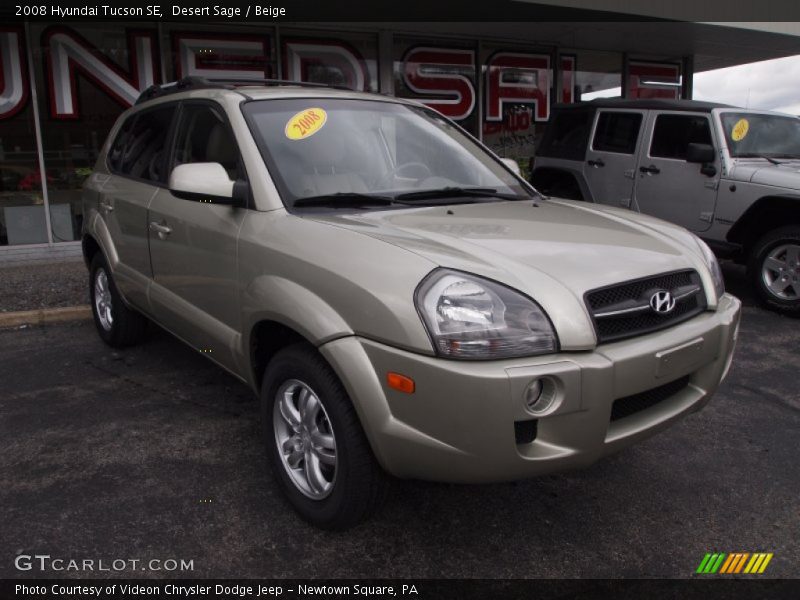 Desert Sage / Beige 2008 Hyundai Tucson SE