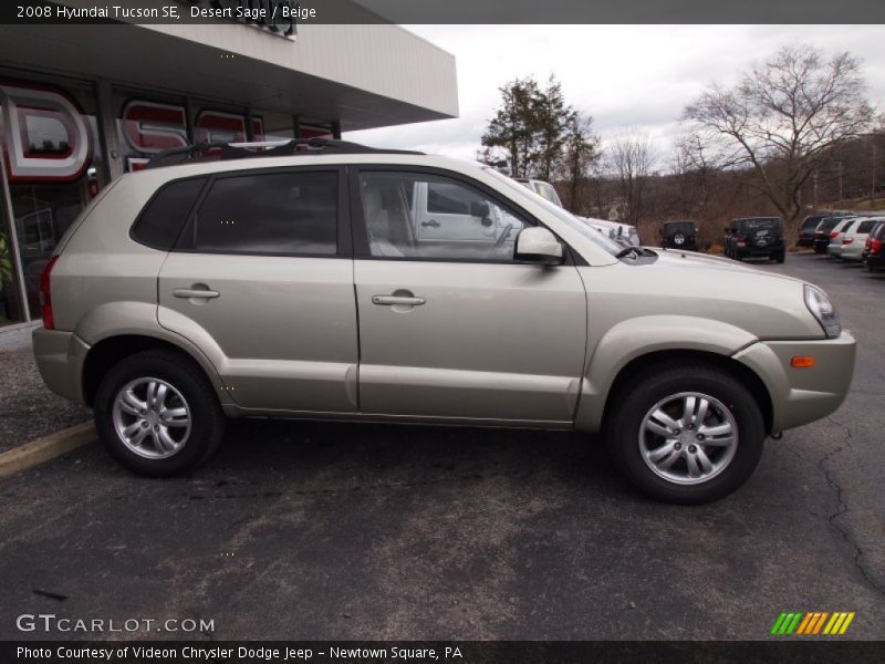 Desert Sage / Beige 2008 Hyundai Tucson SE